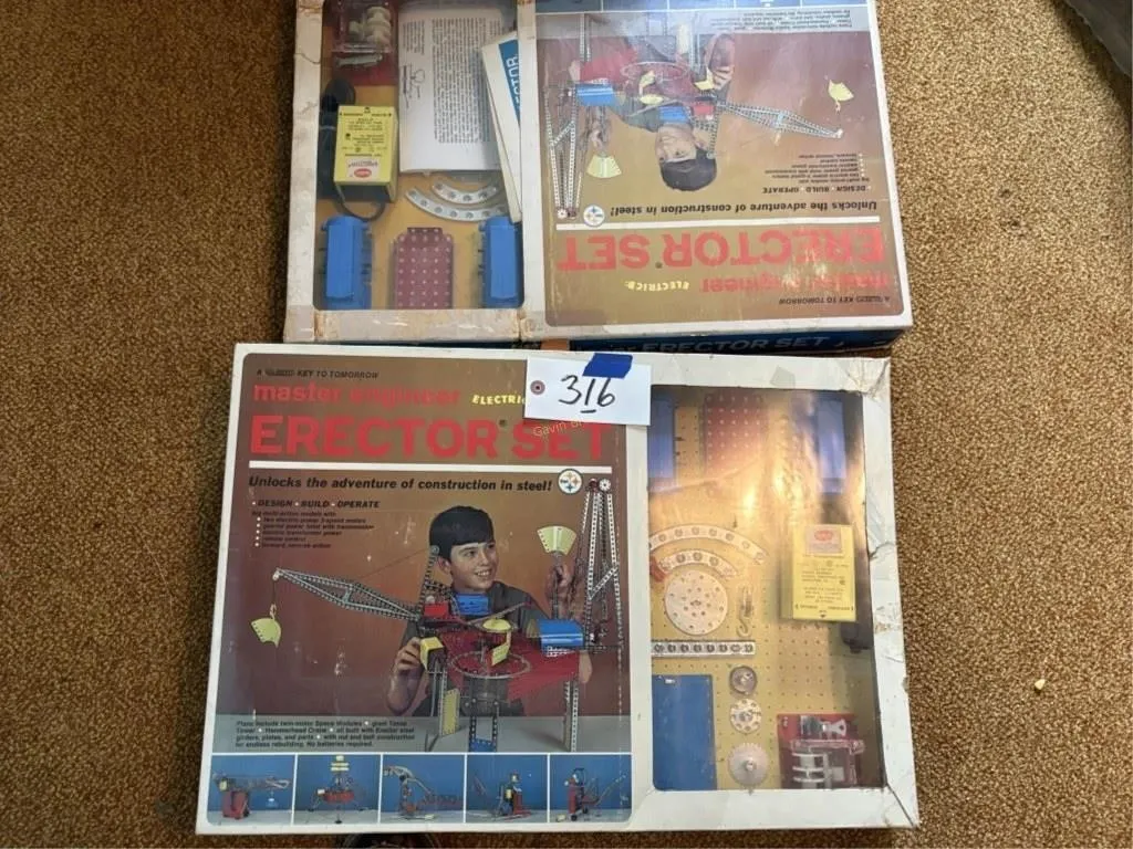 (2) Gilbert Master Engineer Erector Sets