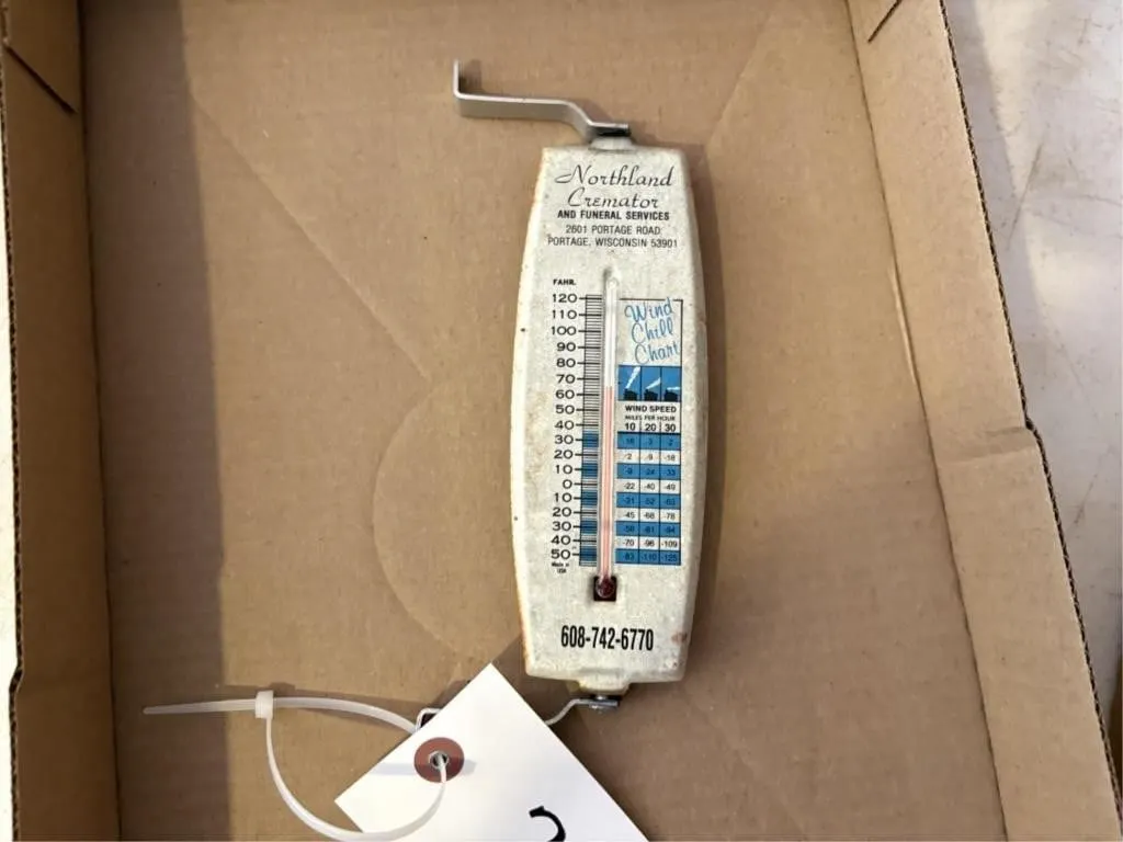 Northland Cremator Portage WI Thermometer