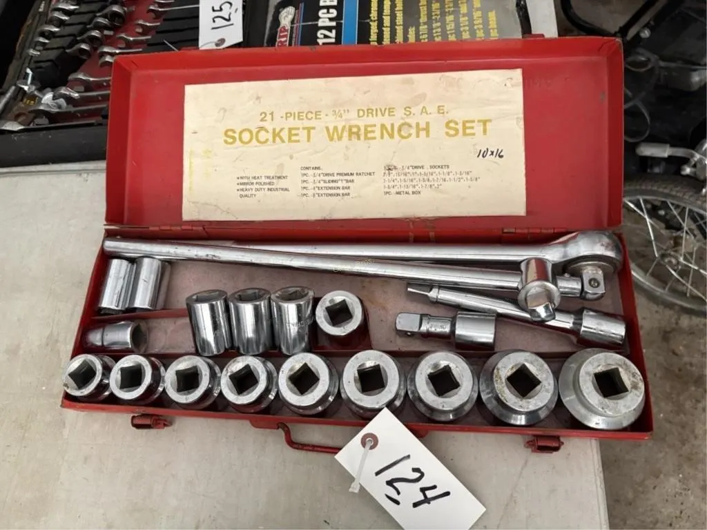 21pc 3/4" Drive Socket Set