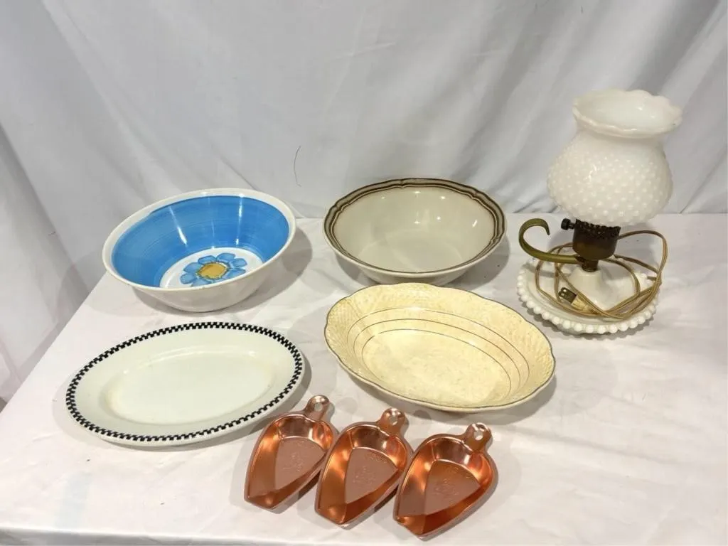 Vintage bowls (Platinum Krest, cracked), Noritaki,
