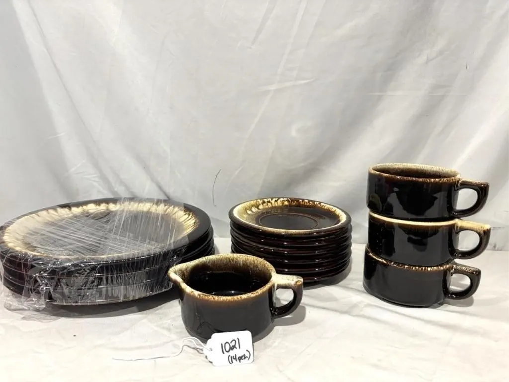Vintage Pfaltzgraff Brown Drip dishes