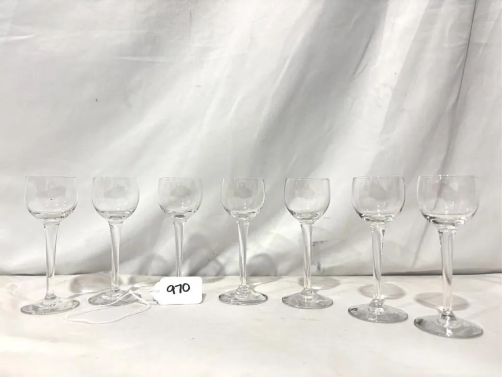 4 1/8" stemware, 7 pieces