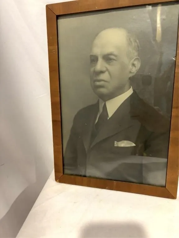Photograph of businessman, Collins on bottom