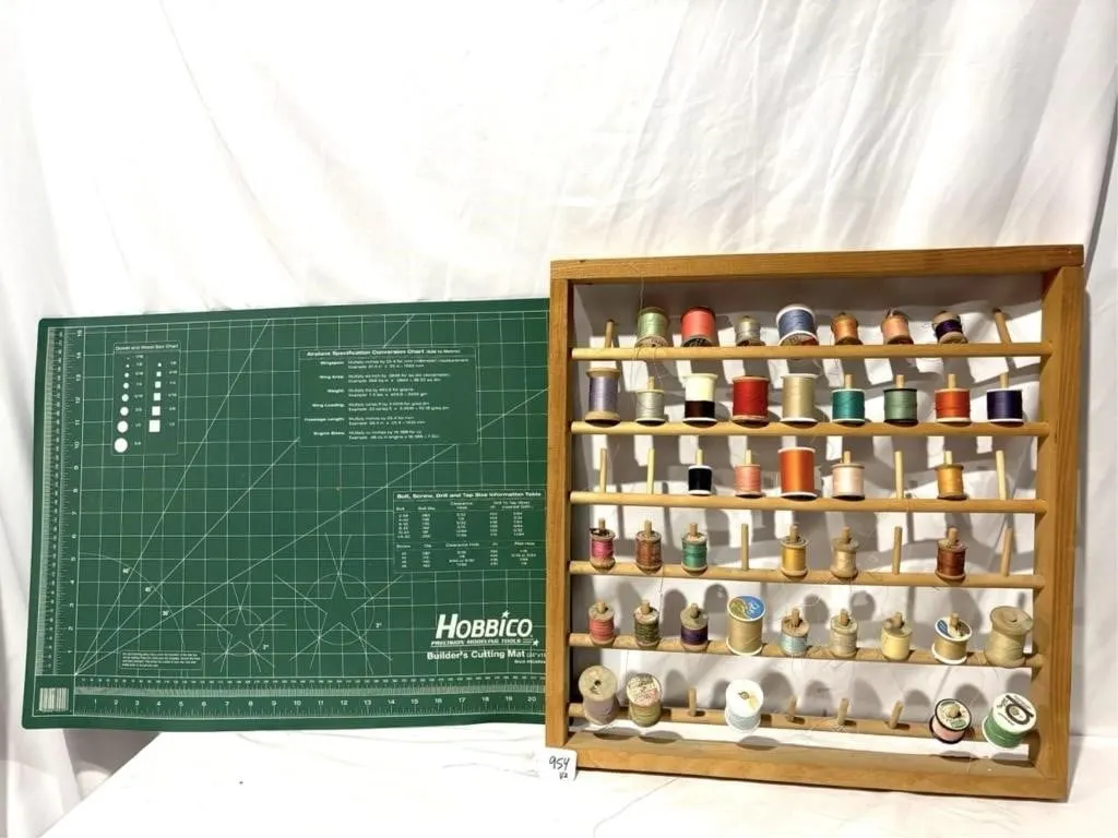 Thread on wooden spools and Hobbico cutting