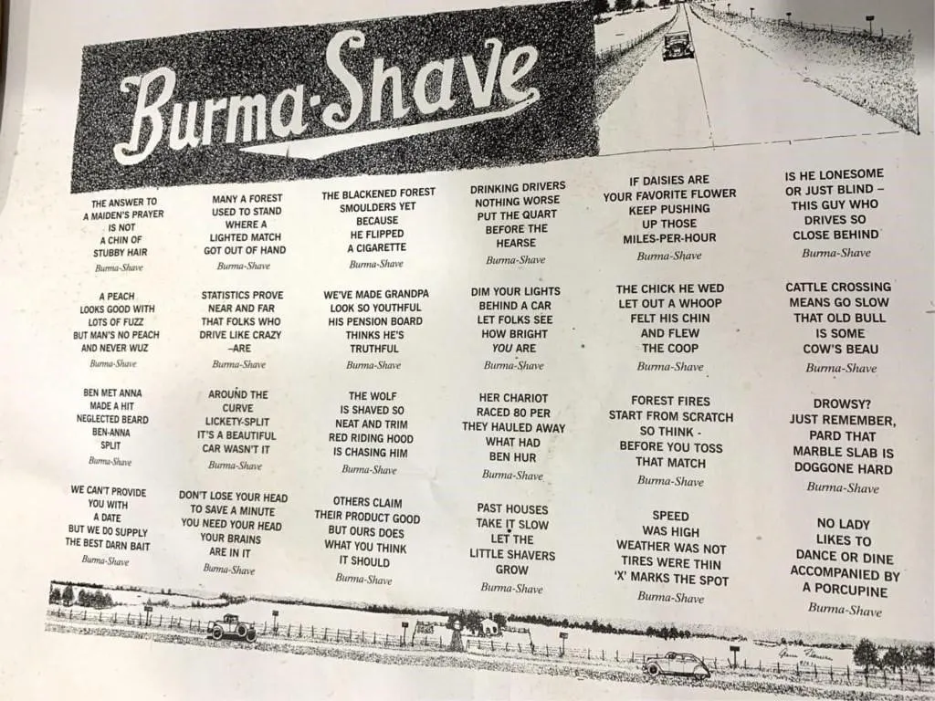 Burma-Shave poster