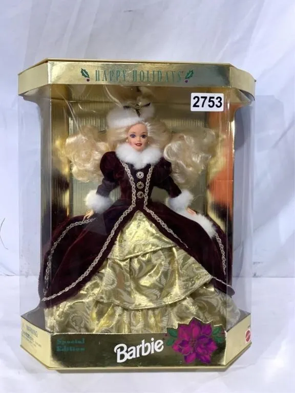 Happy Holidays Barbie, in box