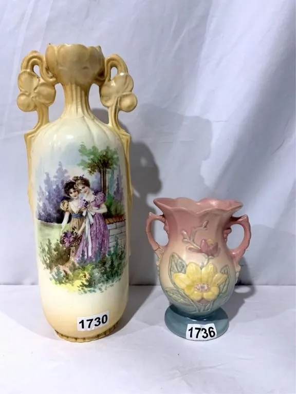 Hull pottery, reglued/cracked and 1 misc piece )