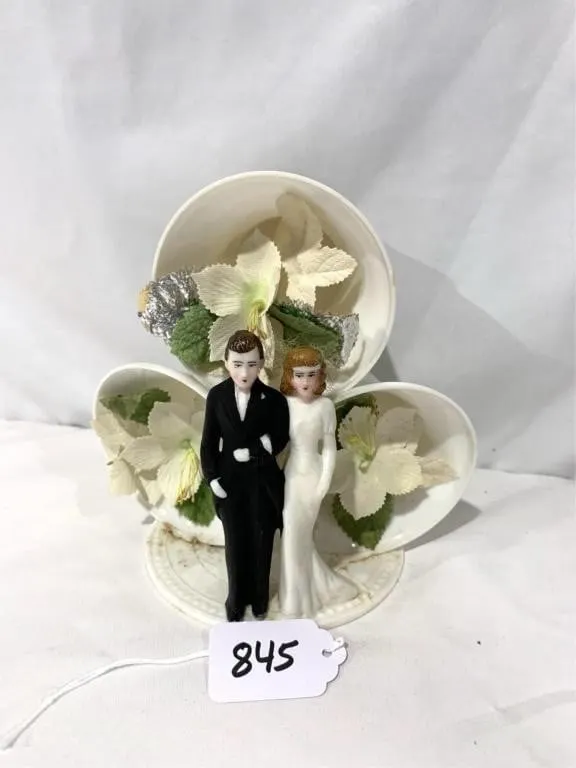 Vintage wedding cake topper