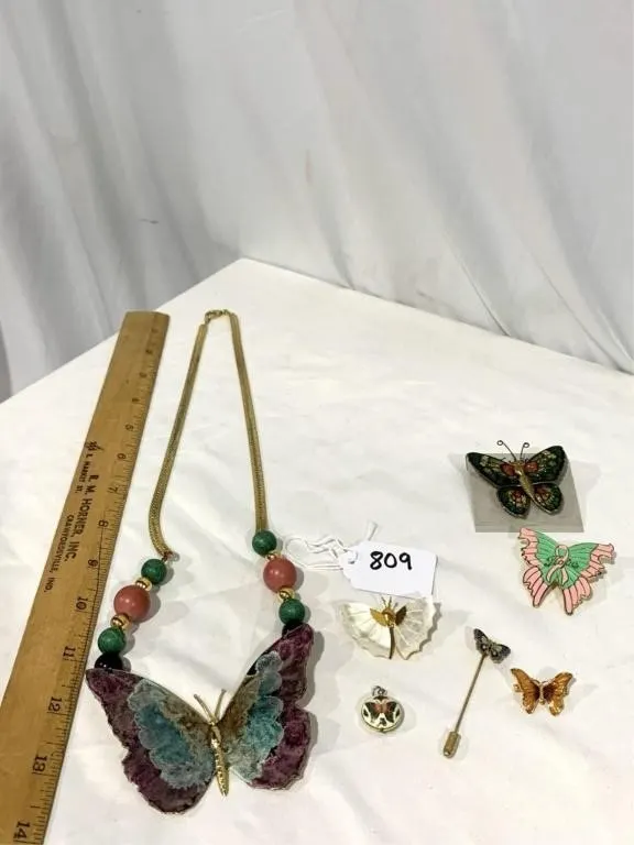 Vintage costume butterfly jewelry