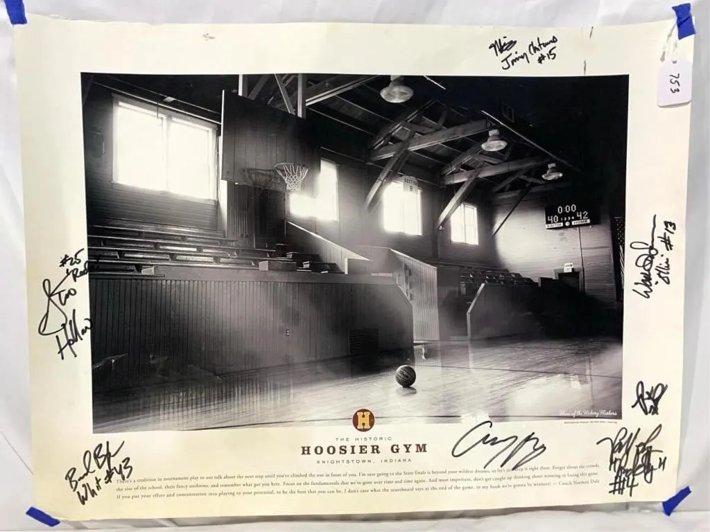 Autographed Poster - "The Historic Hoosier Gym"