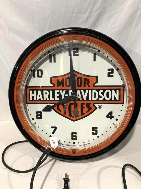 Custom 20in Harley-Davidson Motorcycle Neon