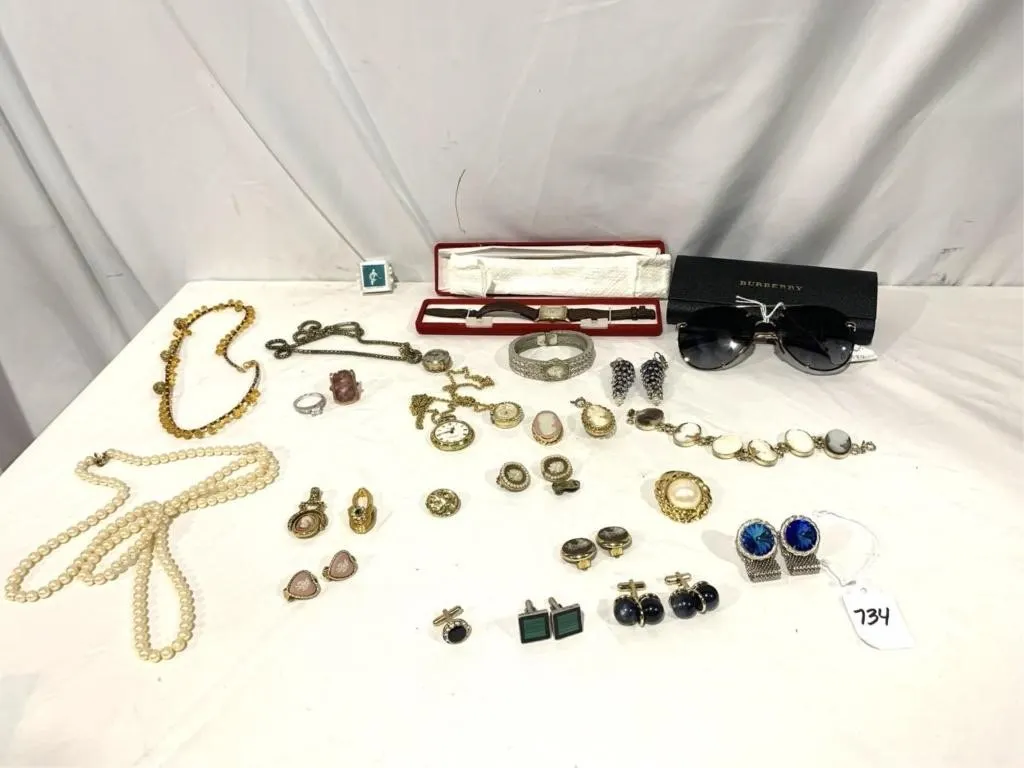 Vintage Costume Jewelry includes multiple