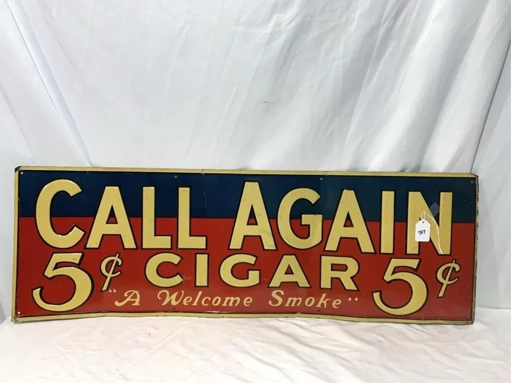Vintage Metal Cigar Sign