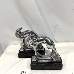 1930�s Frank art (2) Art Deco Dog Grey Bookend