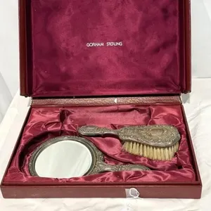Vintage Gorham Sterling Mirror and Brush in