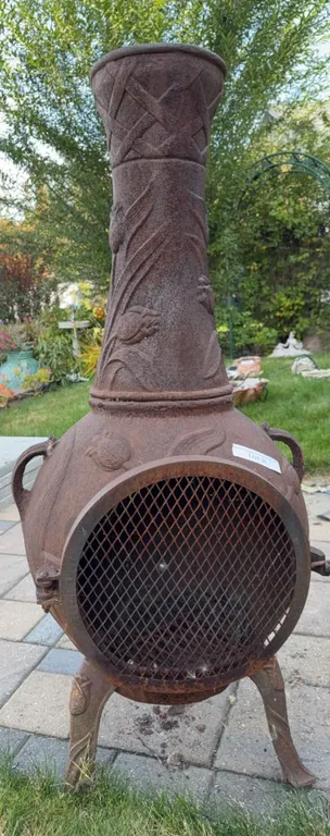 Cast Iron Outdoor Chiminea Patio Fireplace