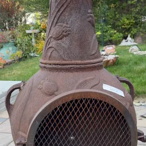 Cast Iron Outdoor Chiminea Patio Fireplace