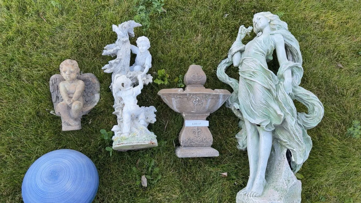 Outdoor Garden Statues, 5 Pieces