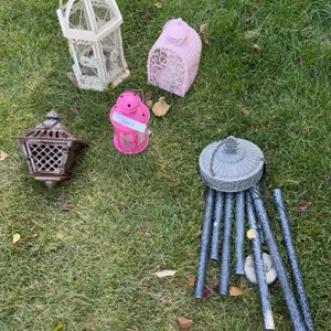 Lot: Lanterns and Metal Wind Chime