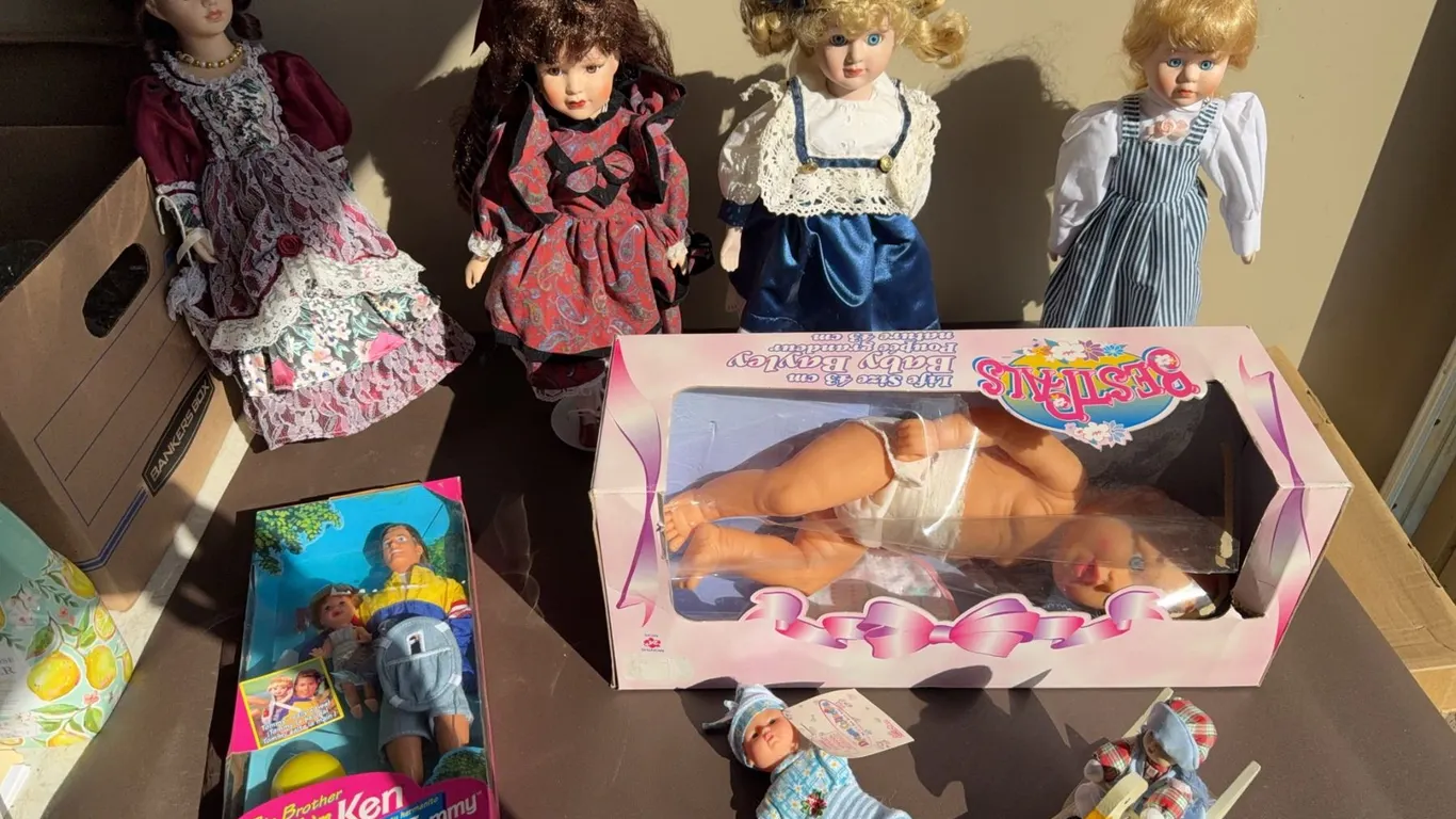 Dolls: Porcelain, Ken & Baby Tommy, Berenguer