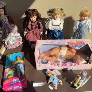 Dolls: Porcelain, Ken & Baby Tommy, Berenguer