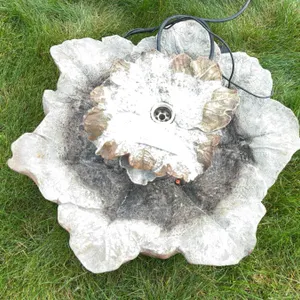 Concrete Leaf-Form Outdoor Garden Fountain