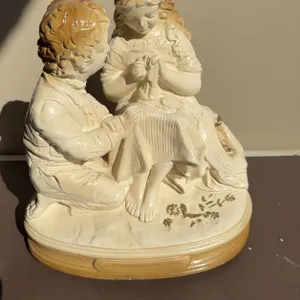 Porcelain Figurine of Children Reading Book