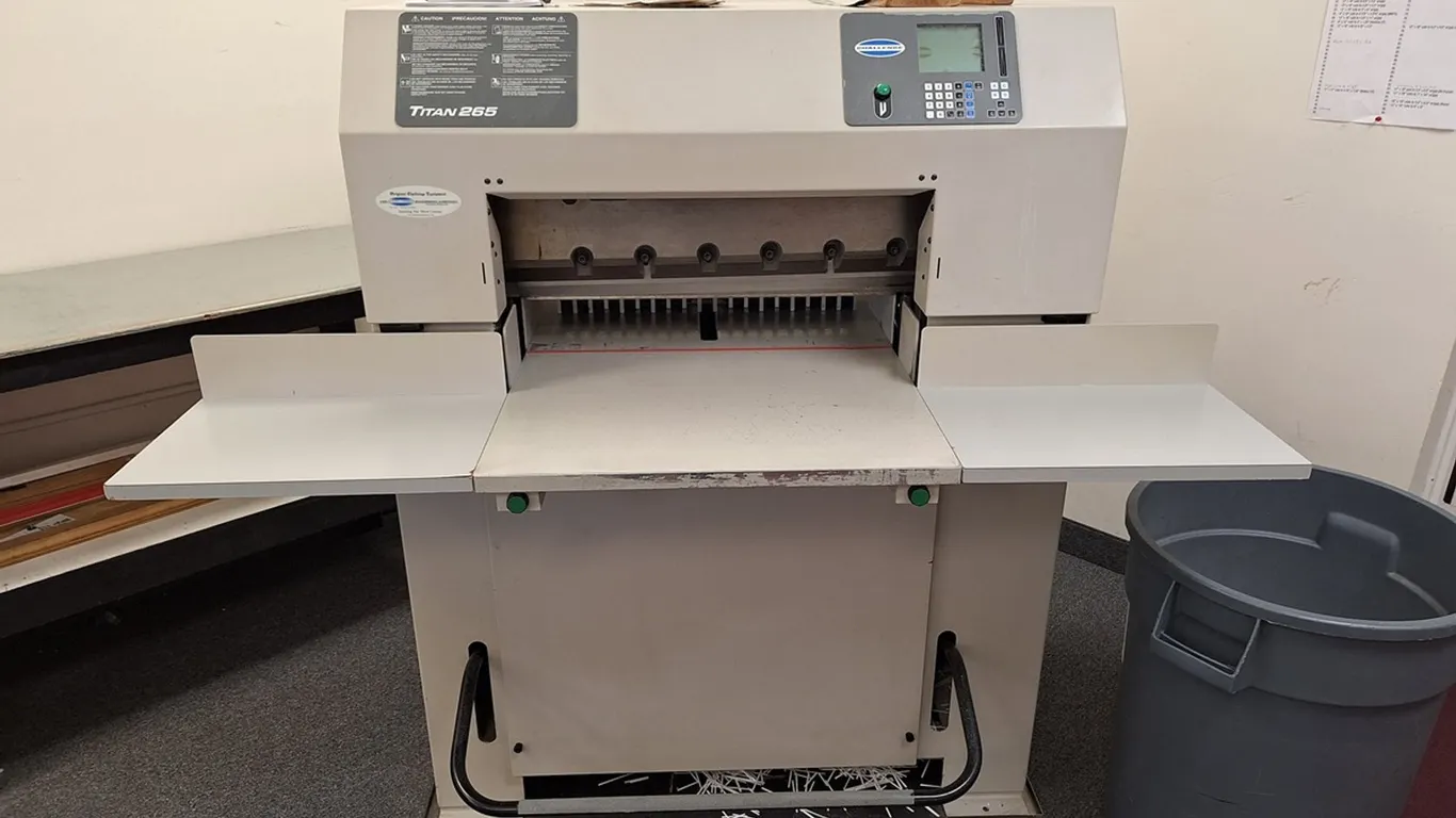 Challenge Titan 265 Paper Cutter, SN: 011395, 1PH, 208/230V, 30A