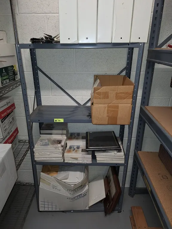 Metal Rack with Contents, 52"x30"x12"