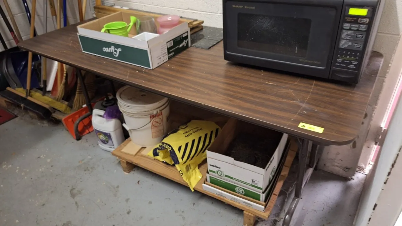 Wood/Metal Folding Table, 72"x30"