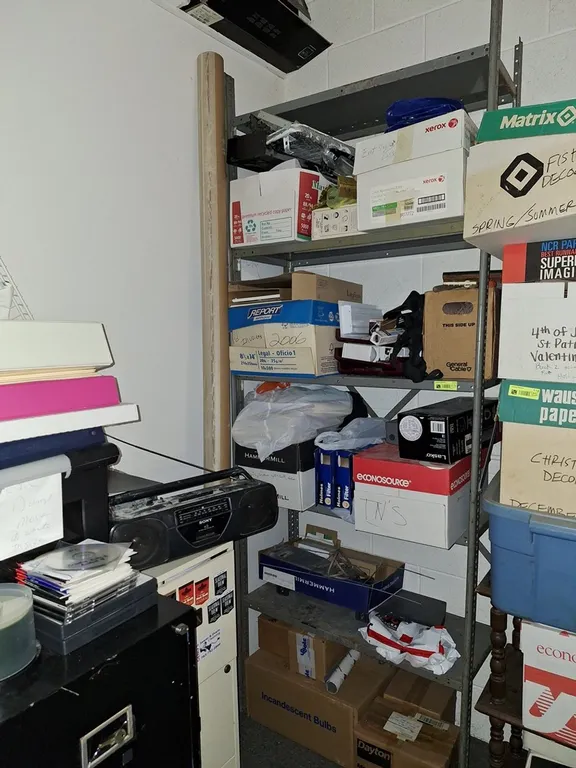 6-Tier Metal Rack with Contents, Heater, Filters and More