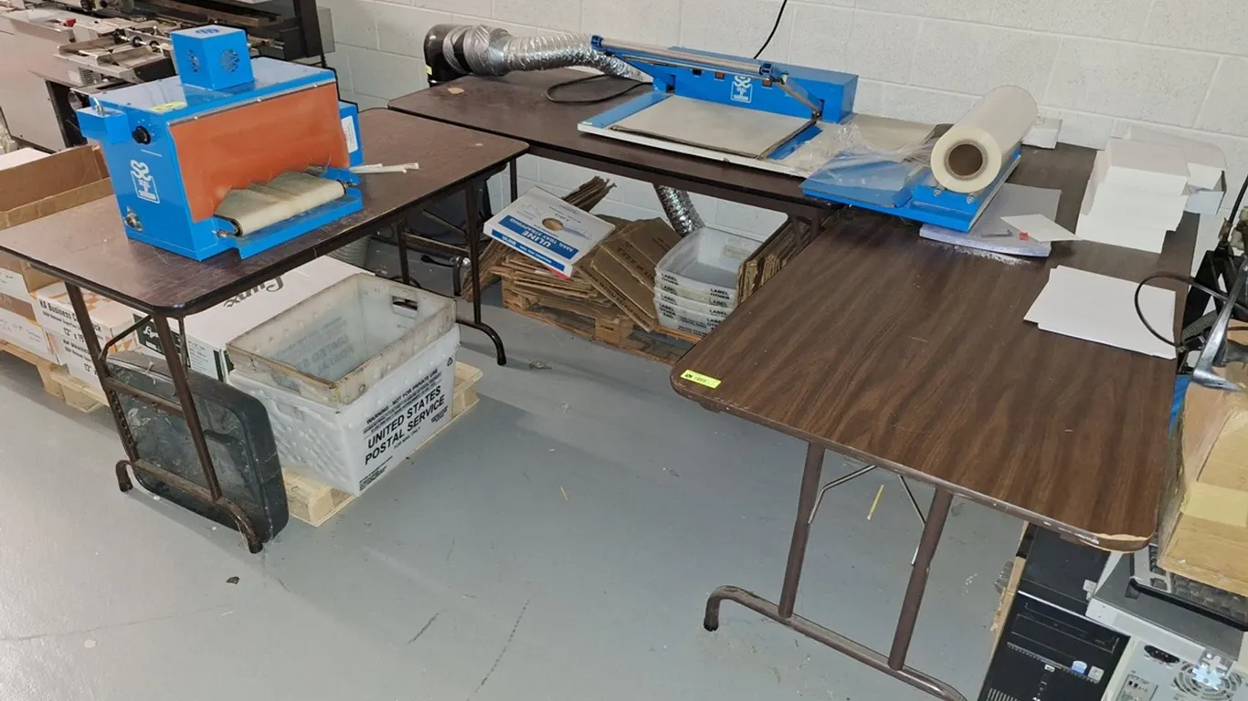 3 Wood/Metal Folding Table, 6',5',4'