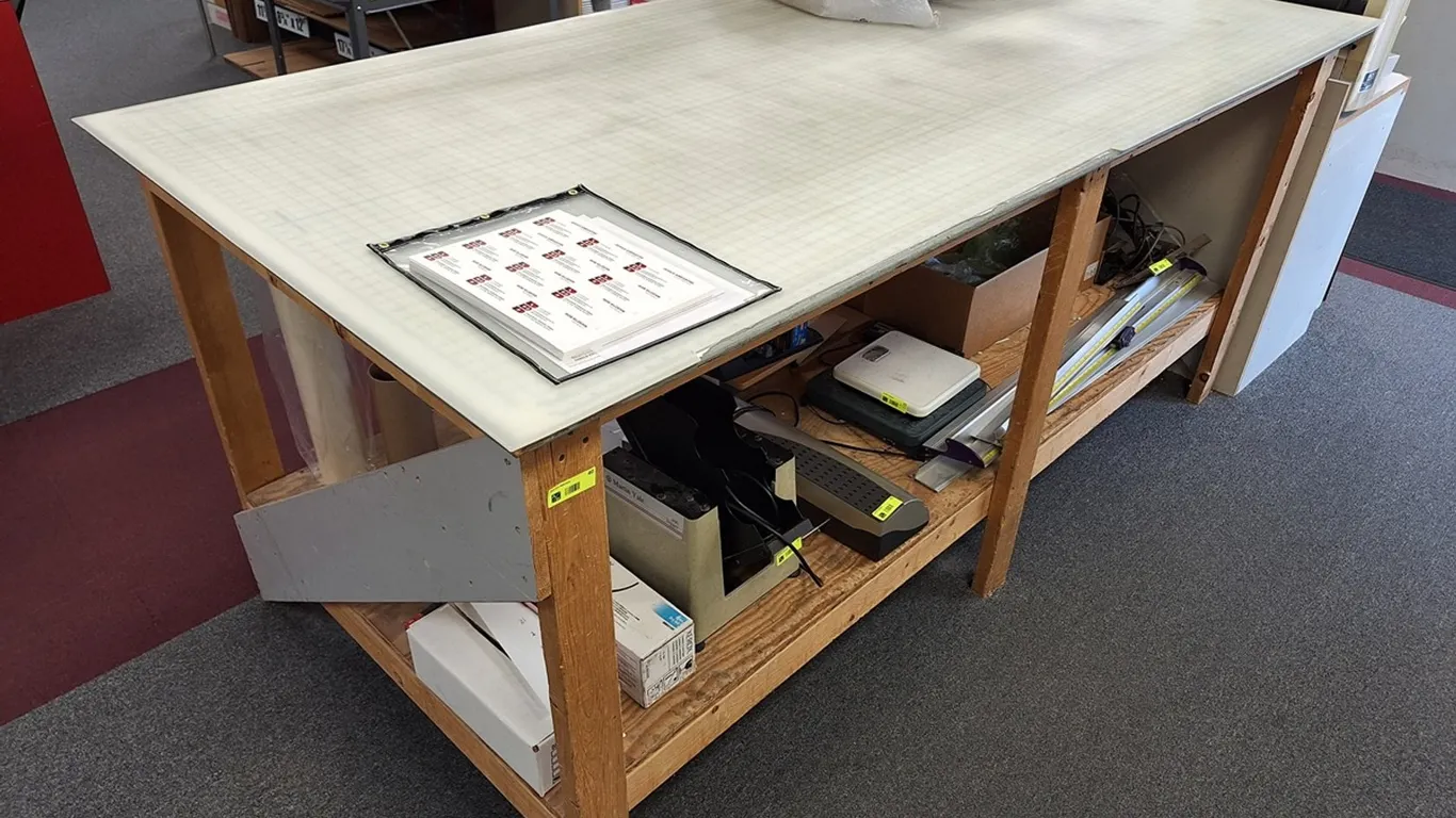 Wood Paper Cutting Table, 8'x4'x42"