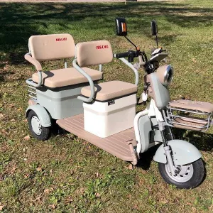 New! 2026 Mini Electric Tricycle Golf Cart Model IRGC40 (KHAKI COLOR) ~Needs Assembly