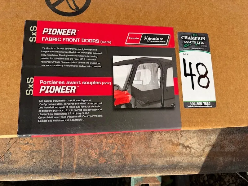 Unused Honda Side x Side Fabric Front Doors (Black)