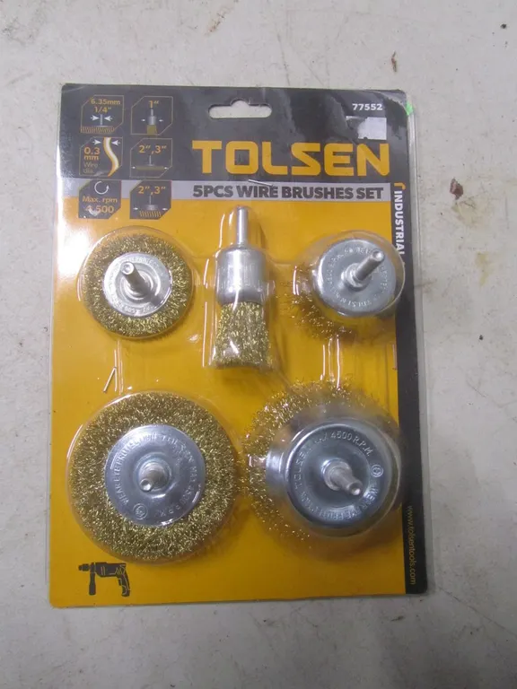 Tolsen 5pc. Wire Brushes Set