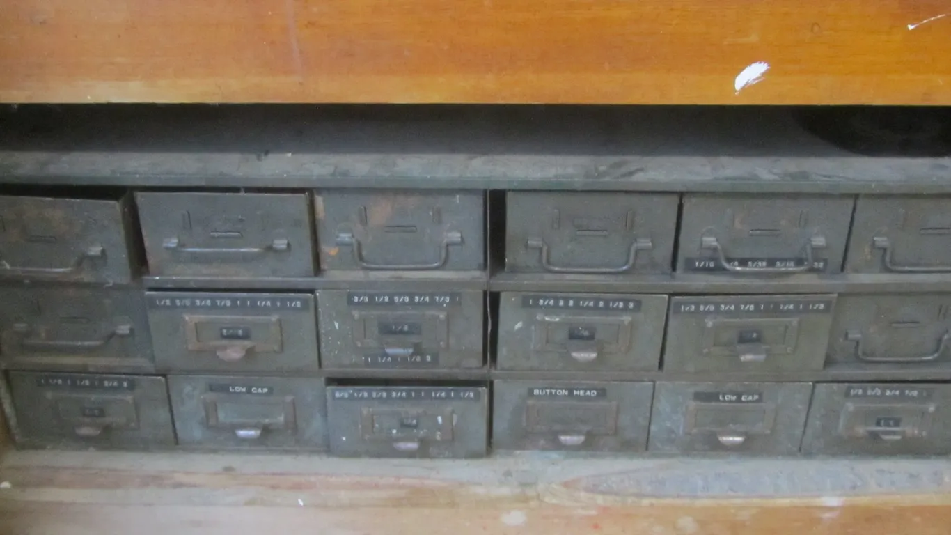 21-Drawer Hardware Organizer Full Of Assorted Hardware
