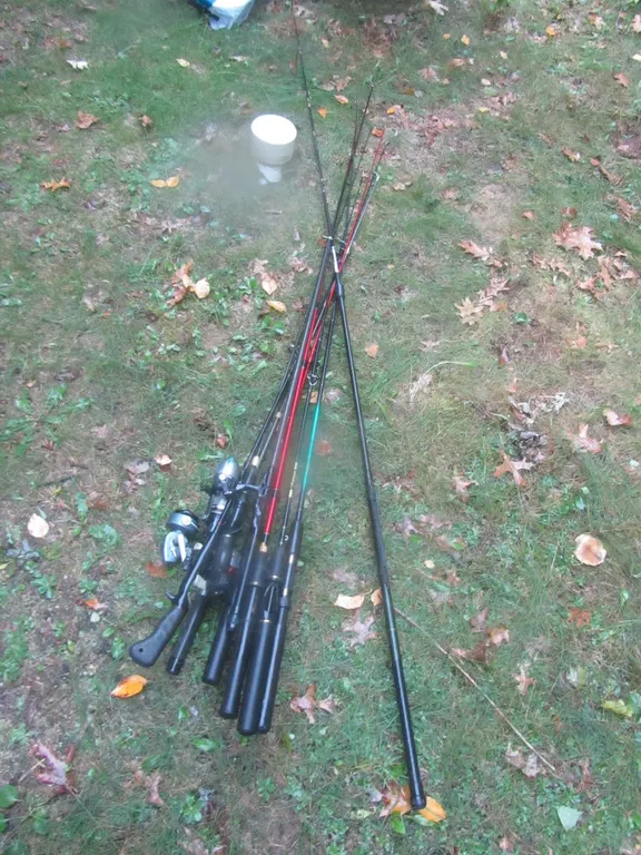 Large Lot Of Assorted Fishing Poles