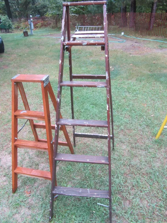(2) Wood Step Ladders