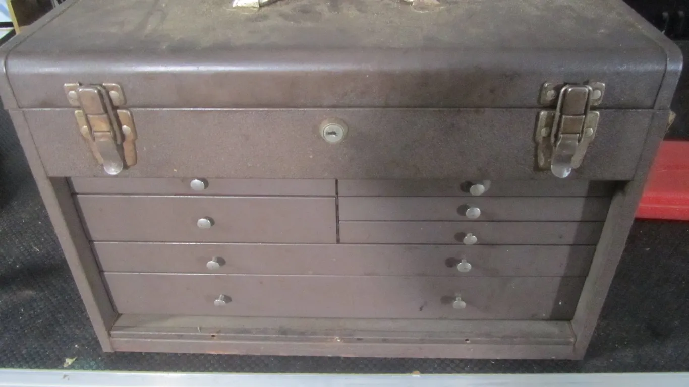 Metal Tool Chest Full Of Assorted Tools And More