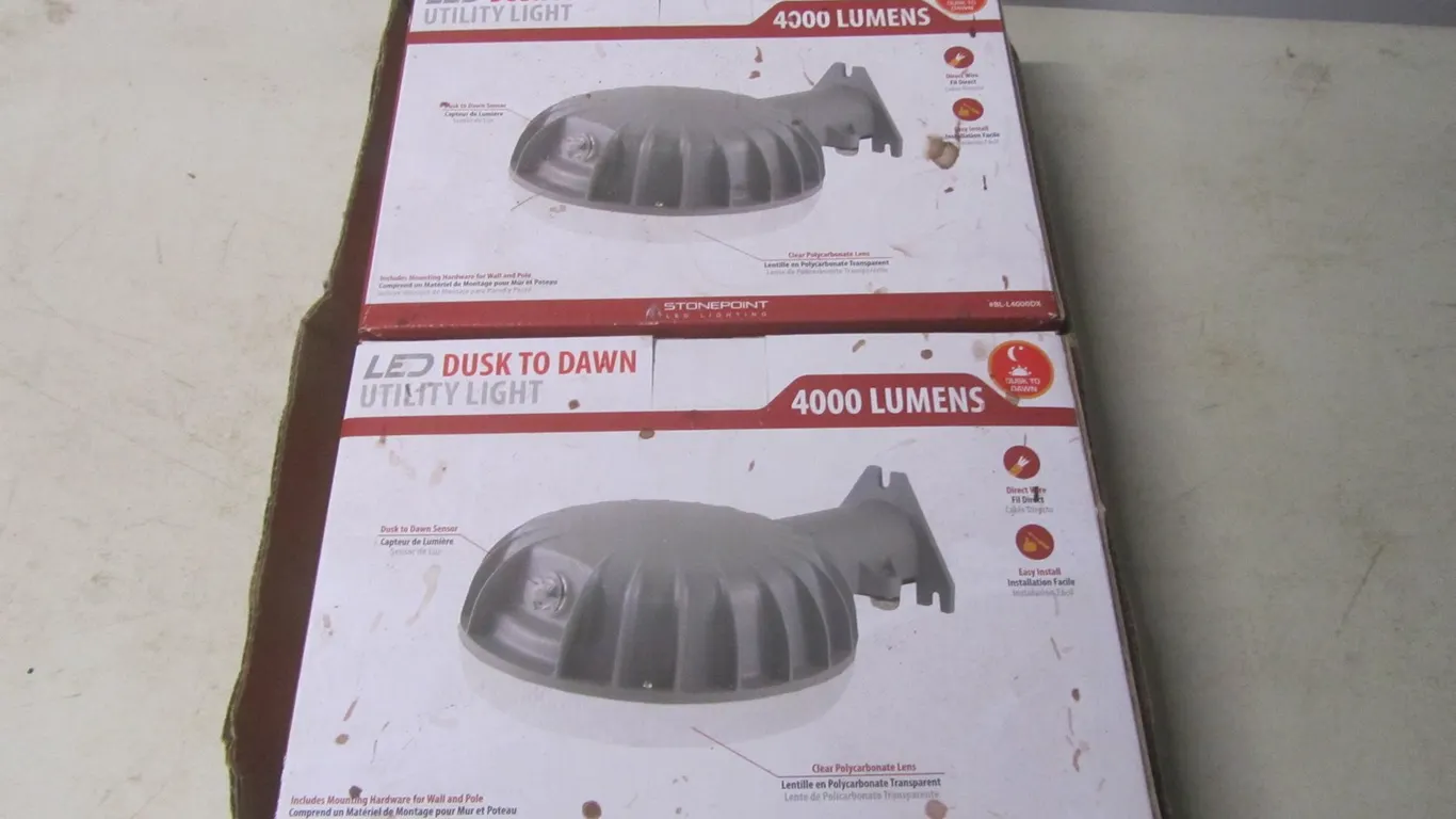 (2) Stonepoint LED Dusk To Dawn Utility Lights