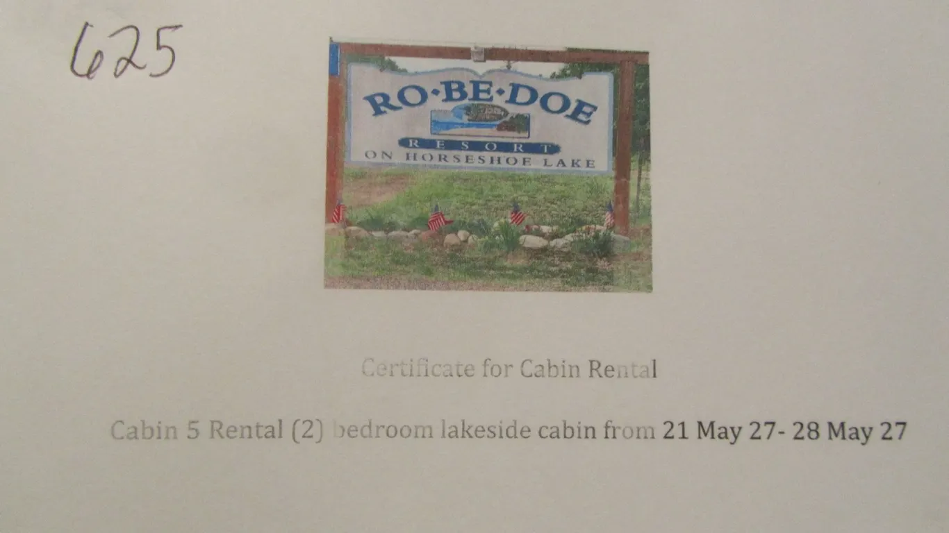 Rental Of Cabin 5 at Ro-Be-Doe Resort on Horseshoe Lake, Merrifield MN May 21st 2027 to May 28th 2027