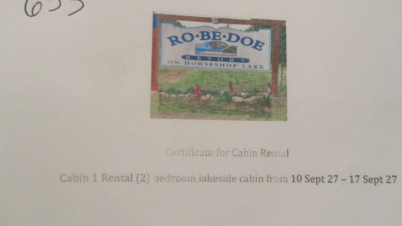 Rental Of Cabin 1 at Ro-Be-Doe Resort on Horseshoe Lake, Merrifield MN Sept 10 2027 to Sept 17th 2027