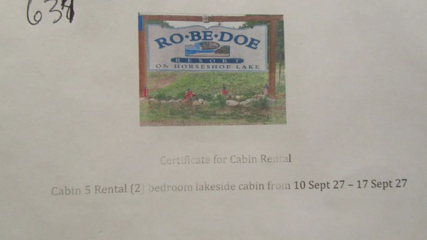 Rental Of Cabin 5 at Ro-Be-Doe Resort on Horseshoe Lake, Merrifield MN Sept 10 2027 to Sept 17th 2027