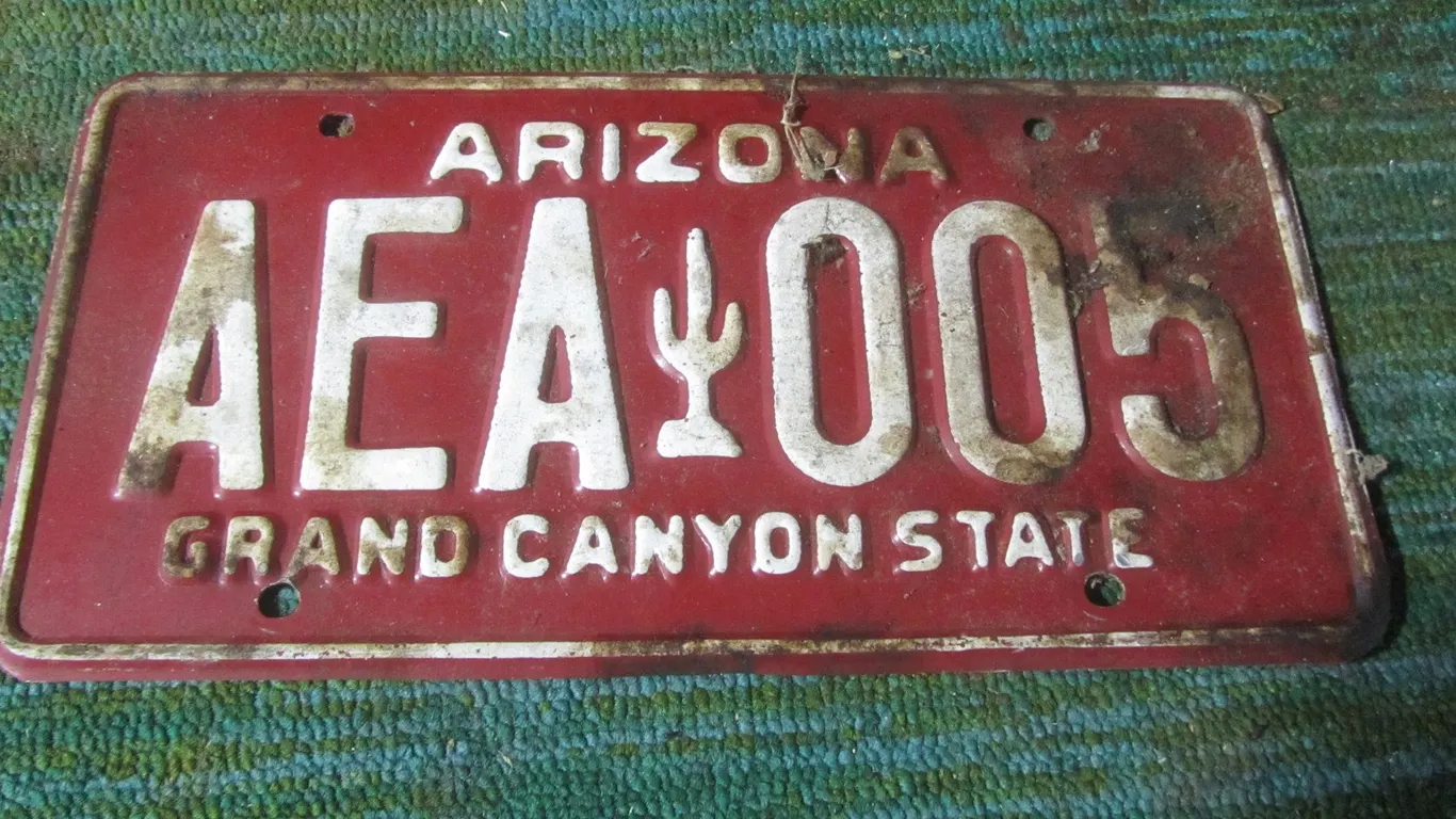 Vintage Arizona License Plate