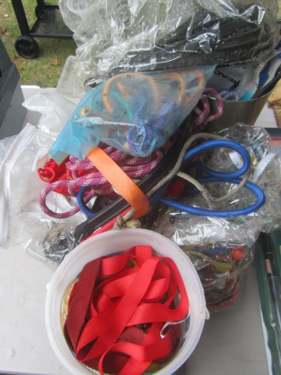 Large Lot Of Assorted Straps, Bungee Cords, And More