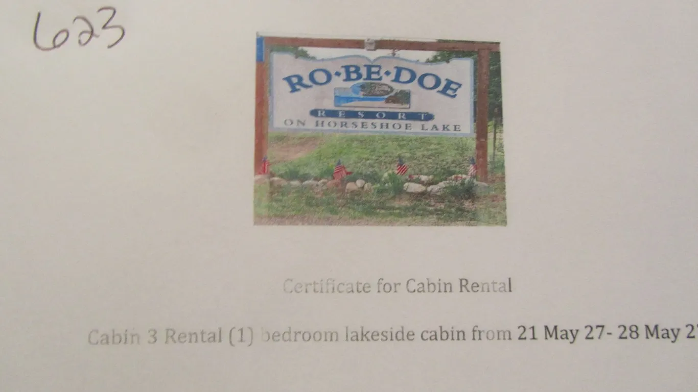 Rental Of Cabin 3 at Ro-Be-Doe Resort on Horseshoe Lake, Merrifield MN May 21st 2027 to May 28th 20May 21st 2027 to May 28th 2027