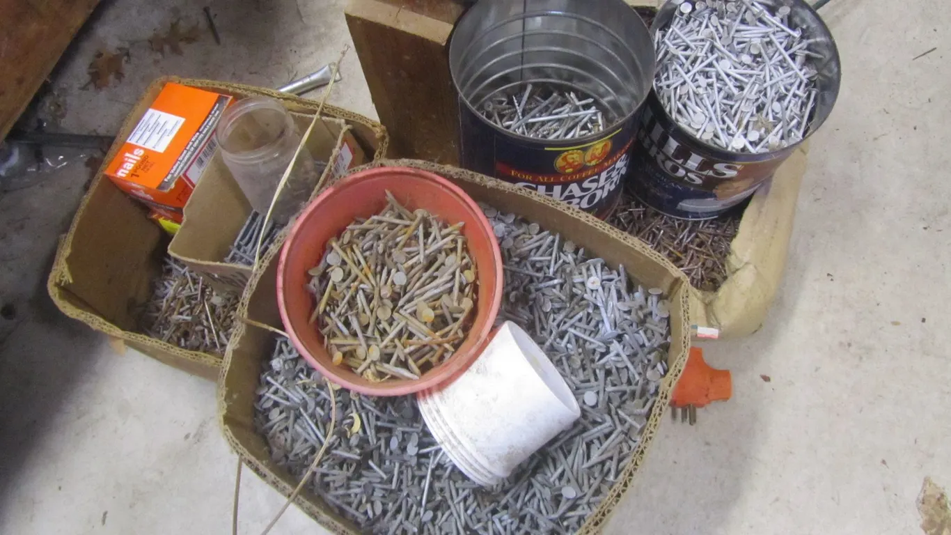 Large Lot Of Assorted Nails