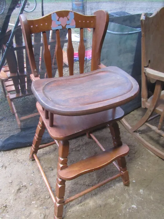 Vintage Wood High Chair
