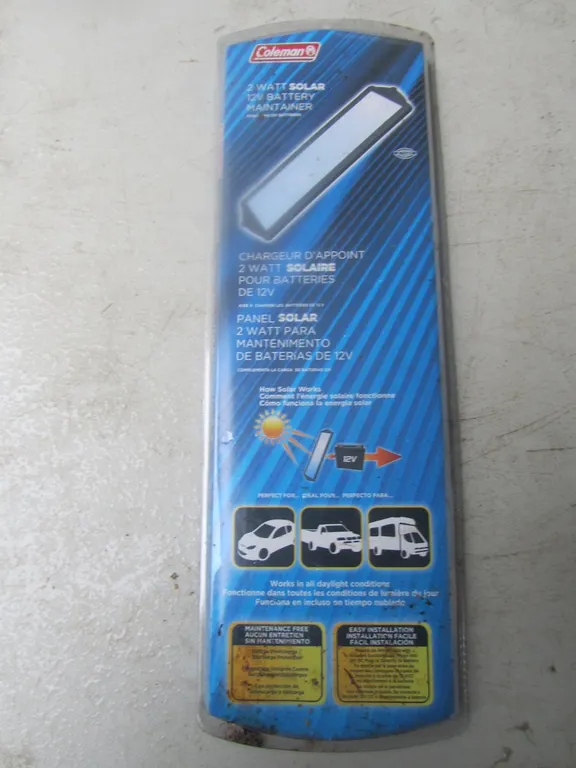 Coleman 2 Watt Solar 12v Battery Maintainer